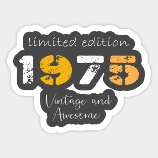 1975 Birth Year gift, Awasome 1975 Birth year Vintage T shirt Sticker